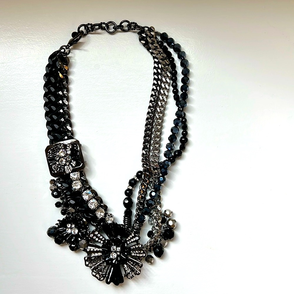 Mimco Chain and Rhinestones Necklace